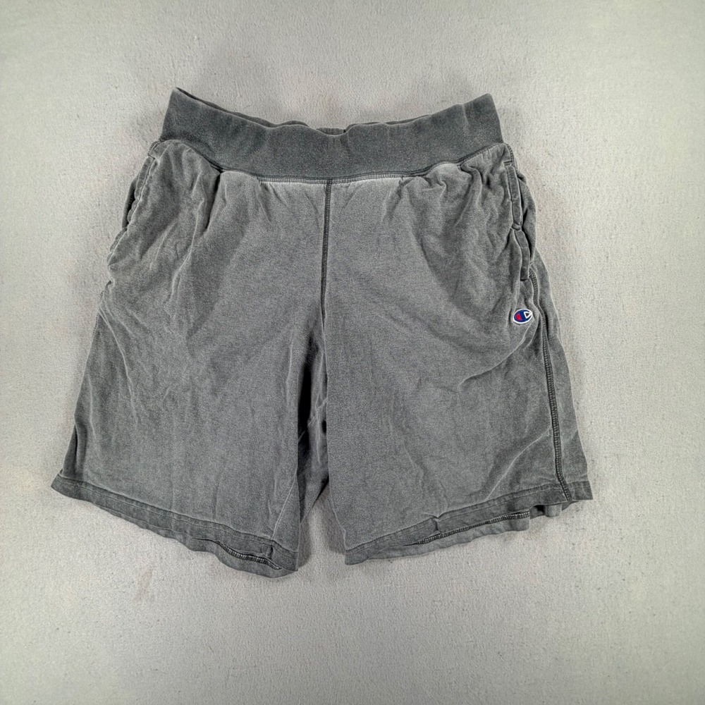 Champion Men's M Gray Lounge Sweat Shorts Drawstring Pockets Athletic Casual